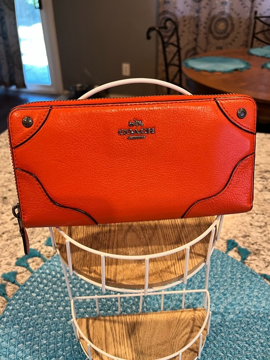 Coach Handbags - Coach Zip Around Long Wallet Miami Red